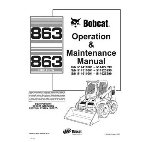 bobcat 863h skid steer|bobcat 863 skid steer manual.